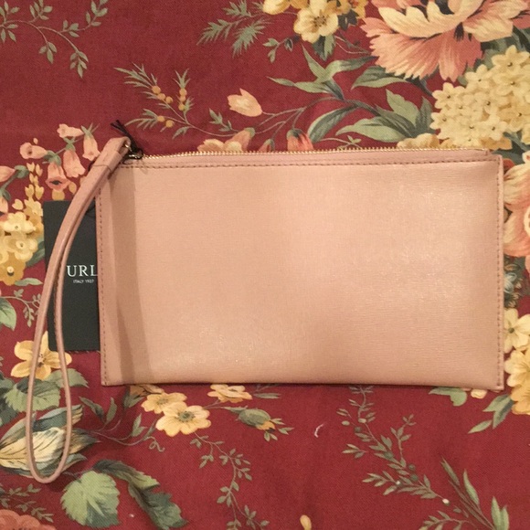 Brand New Furla Wristlet - med mauve w/ gold - Picture 4 of 8